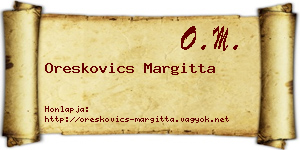 Oreskovics Margitta névjegykártya